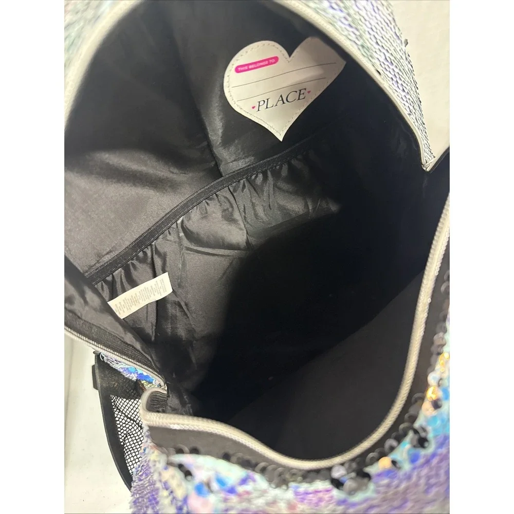 Children's Place Brand Sequined Mermaid Purple Blue Book bag Bagpack